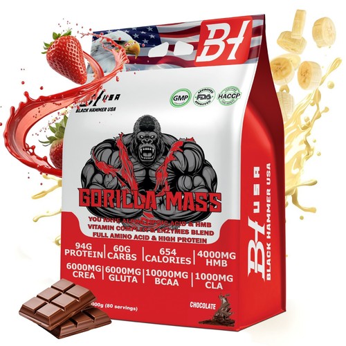 Gorilla mass gainer 4kg 8kg - gorilla, 4kg/8kg